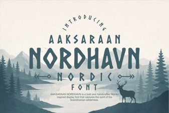 Design Projects with Aaksaraan Nordhavn Font
